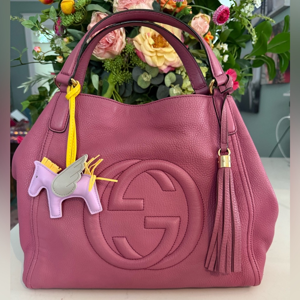 Gucci Pink Shoulder Bag with Tassel